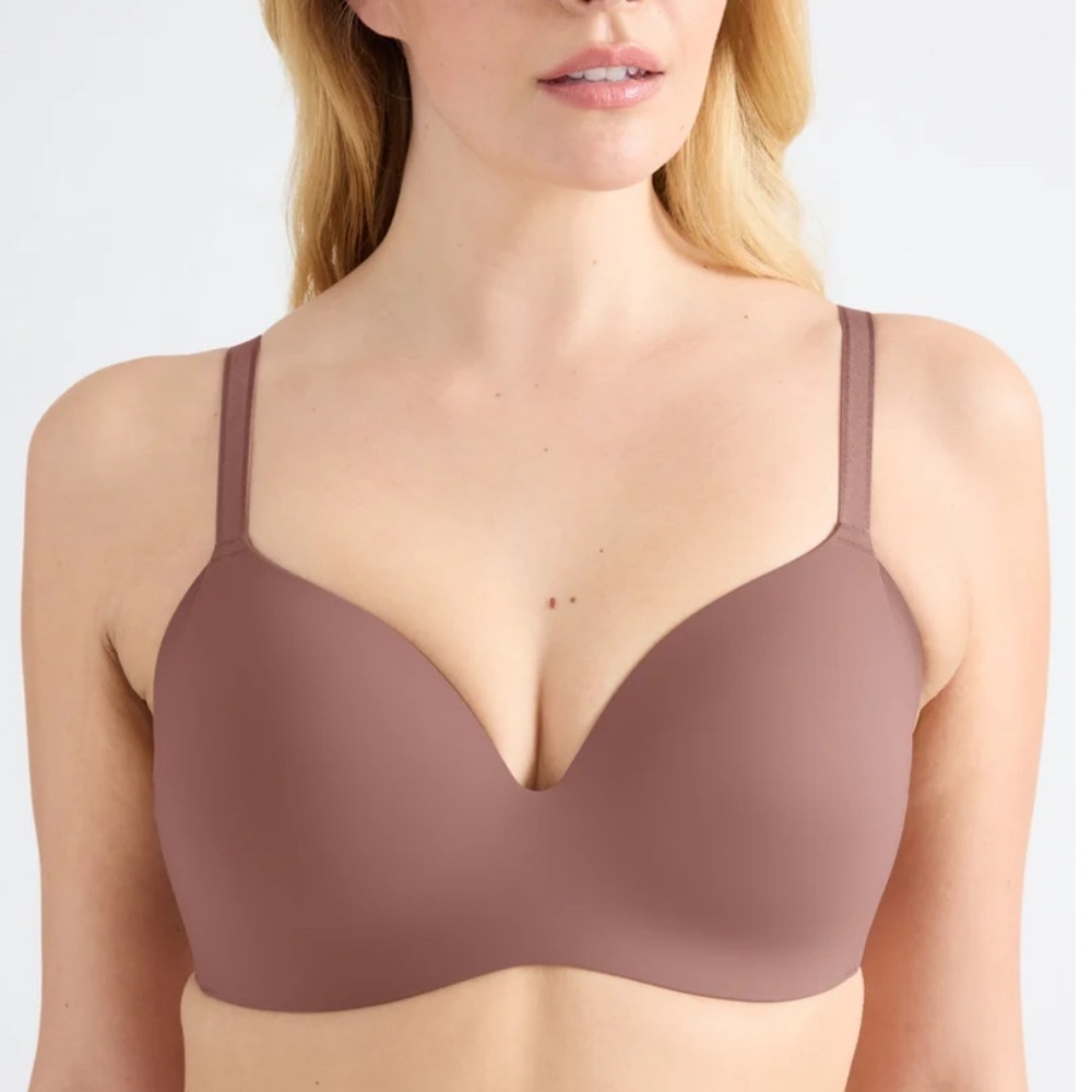 KNIX WingWoman Contour Wireless T-Shirt Bra in Mauve womens size 42D minimalist